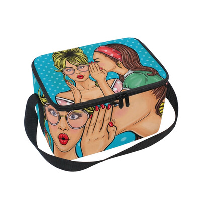 

ALAZA Lunch Box Insulated Lunch Bag Large Cooler Sexy Girls Talking Tote Bag