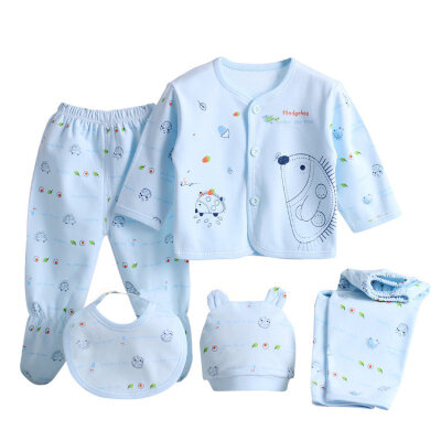 

5pcssetNewborn Baby 0-3M Clothing Set Brand Baby Boy Girl Clothes 100 Cotton Cartoon Underwear LH6s