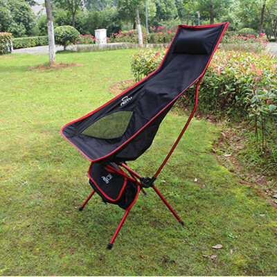 

Portable Folding Chair Beach Chair Built-in Pillow with Carry Bag for Outdoor Camp Leisure Picnic BBQ Fishing Tools