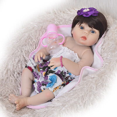 

Lifelike 23 Inch Reborn Boy Alive Doll Full Body Silicone Realistic Baby Dolls For Kid Birthday Christmas Gift Collection