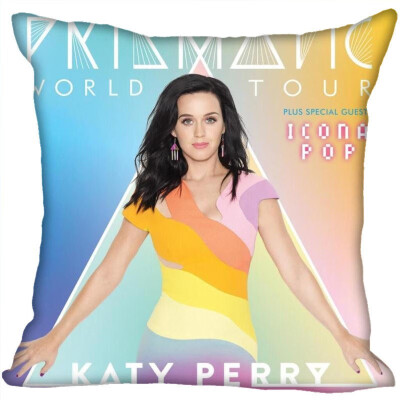 

Katy PerryPillow Cover Bedroom Home Office Decorative Pillowcase Square Zipper Pillow Cases Satin Fabric No Fade