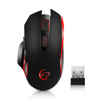 

G821 Gaming Mouse Rechargeable Wireless Mouse Adjustable 2400DPI Optical Computer Mouse 24Hz Mice for PC Laptop