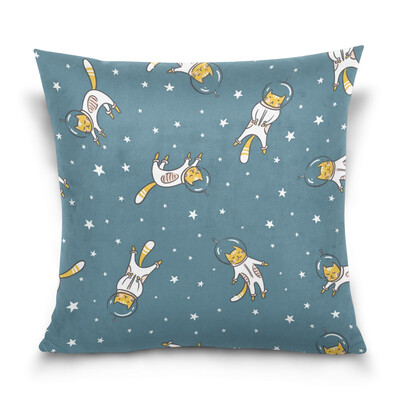 

ALAZA Throw Pillow Cover 16 X 16 inch Cushion Cover with Funny Cat Printed Pillowcase