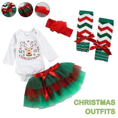 

3Pcsset Newborn Infant Baby Girls Christmas Outfits Set Best Gifts