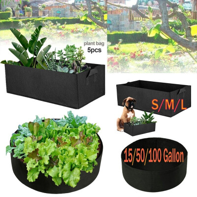 

15PCS RectangularRound Large Capacity Black Plants Growing Bag for Plants Flowers Vegetables Pots