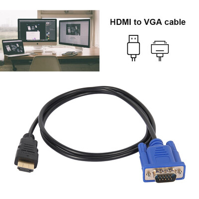 

HDMI to VGA D-SUB Male Video Adapter Cable Lead for HDTV PC Computer Monitor