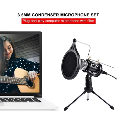 

Computer Condenser Microphone with Stand for Android Phone PC Microphone 35mm Jack Microfone Karaoke Mic