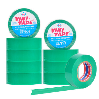 

VINI-TAPE Japan imported Vinnie Denka electrical insulation tape 10 rolls green -102 PVC lead-free electrical tape flame retardant moisture