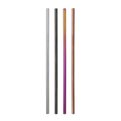 

Useful Reusable 304 Stainless Steel Straw Milk Tea Colorful Straws Party Drinking Accessories