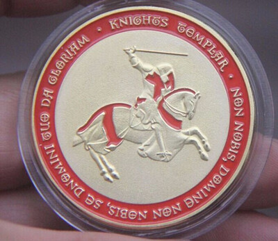 

40mm Orange gold plated Order of the Knights Templar Souvenir Coin medal