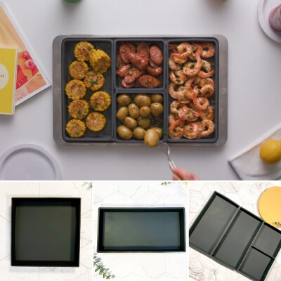 

2 Styles Baking Sheet Nonstick Sheet Pan Set Dishwasher Safe Toaster Oven Pan Tray Replacement Silicone Tray