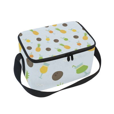 

ALAZA Insulated Lunch Box Little Pineapple Lunch Bag for Men Women Portable Tote Bag Cooler Bag