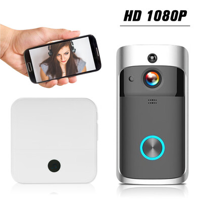 

WiFi Smart Wireless Security DoorBell Smart HD 1080P Visual Intercom Recording Video Door Phone Remote Home Monitoring Night Visio