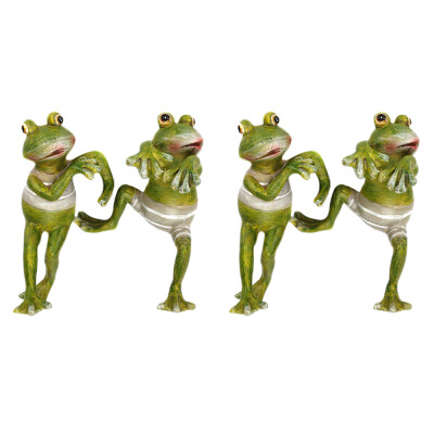 

4PcsSet Resin Frog Figurines Pot Huggers Potting Ornaments for Home Office&Desk Computer Decoration Cute Statues