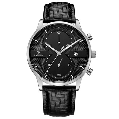 

Cadisen Watch Men Sport Chronograph Clock Quartz Wristwatch Business Waterproof Watch Men