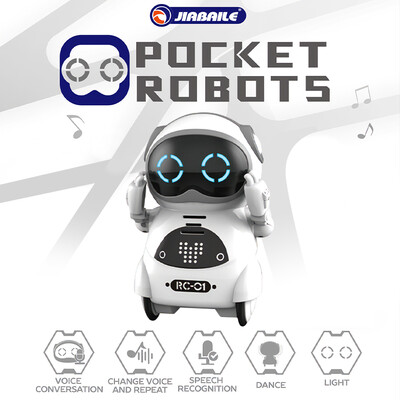 

939A Pocket Robot Talking Interactive Dialogue Voice Recognition Record Singing Dancing Telling Story Mini Robot Toy