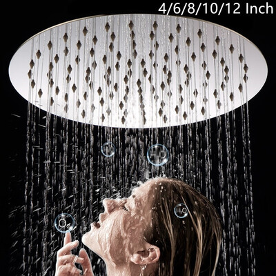 

Willstar 4681012 Inch Stainless Steel Rainfall Shower Head Bathroom Faucet Shower Head