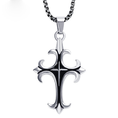 

Stainless Steel Cross Necklace For Men Woman Punk Cute Vintage Rock Hiphop LP0063