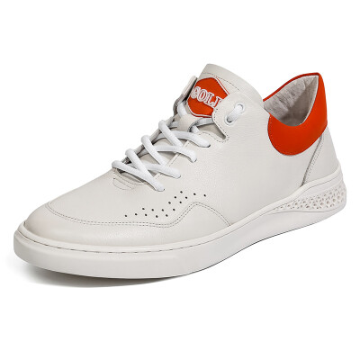 

Golf GOLF mens plain leather comfortable&breathable wild street fashion casual shoes GM1814332 white 41