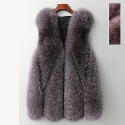 

Fashion Women Faux Fox Fur Vest Slim Sleeveless Soft Tops Casual Street Hipster Warm Vest