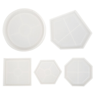 

Willstar 5PcsPet Silicone Coaster Resin Epoxy Casting Mold for Bowl Mat Pendant