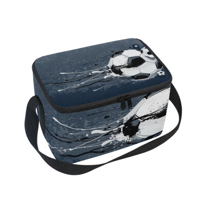 

ALAZA Lunch Box Insulated Flying Football Lunch Bag Large Cooler Tote Bagfor Men Women