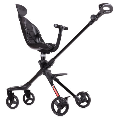 

DELAMA Drama two-way stroller lightweight high landscape anti-rollover foldable shock absorber children trolley cool black