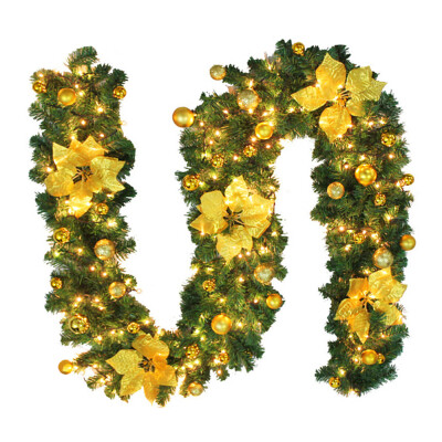 

Willstar Pre-Lit Decorated Garland Christmas Decoration Lluminated with Mixed Decorations&Lights Crestwood Spruce