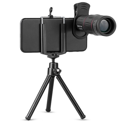 

APEXEL APL - T18ZJ 18X Optical Zoom Telephoto Telescope Lens Camera with Phone Holder Clip Tripod