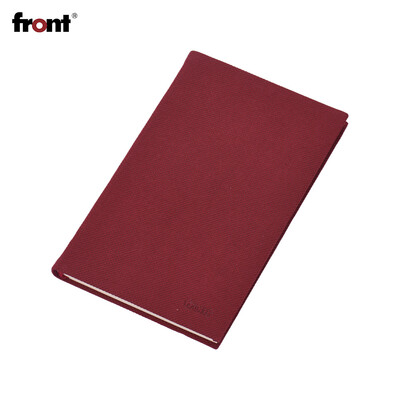 

front Portable C7 Writing Notebook Ruled Paper Diary Travel Journal Daily Notepad with Bookmark Ribbon Perfect for Business Office