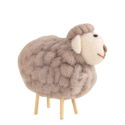 

Cute Plush Animals Toys Wool Felt Sheep Plush Toys For Children Kids Room Decoration Ornament Figurines Miniatures