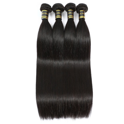 

Amazing Star Virgin Straight Hair 4 Bundles Brazilian Straight Hair Human Hair Extensions Can Be Dyed&Bleached Natural Color