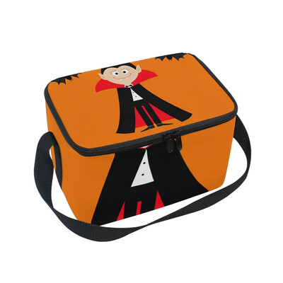 

ALAZA Lunch Box Insulated Lunch Bag Large Cooler Count Dracula Wearing Black And Red Cape Tote Bag