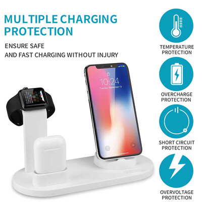 

3in1Qi Fast Wireless Charging Dock Stand Station for Apple Watch Airpods iPhone