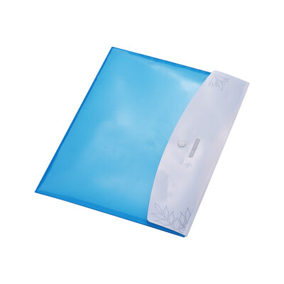 

Double Pockets Plastic File Envelope Waterproof Document Holder Portfolio with Snap Button Closure for A4 Letter Size School Offic
