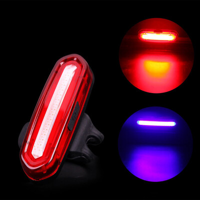 

USB Rechargeable Bicycle Rear Light Cycling LED Taillight Waterproof Red&White