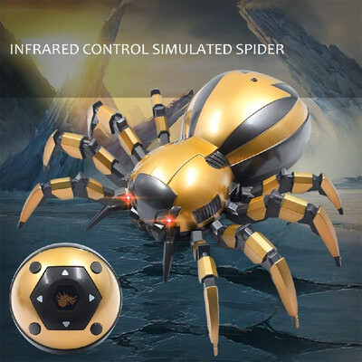 

Infrared Remote Control Mechanical Spider with LED light Sound Gift Toy for Kids
