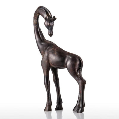 

Giraffe Bronze Sculpture Lifelike Appearance Decorations Animal Sculpture Giraffe