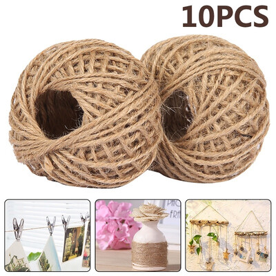 

102 Rolls 30M Jute Rope Natural Color DIY Hand Hemp Rope