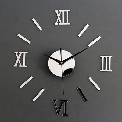 

new hot sale wall clock watch clocks 3d diy acrylic mirror stickers Living Room Quartz Needle Europe horloge