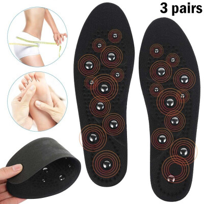 

3 Pairs Magnetic Massage Breathable Insole Men&Women Breathable Deodorant Insole Health Magnetic Health Care Mat SL