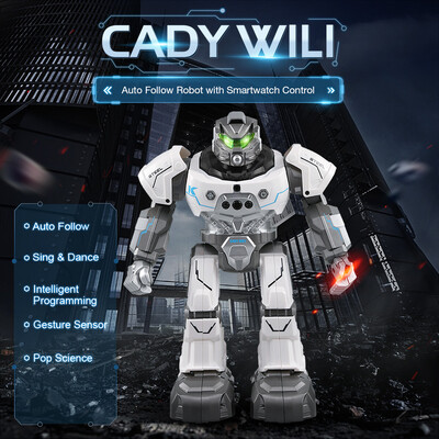 

JJRC R5 CADY WILI Intelligent Robot Remote Control Programmable Auto Follow Gesture Sensor Music Dance RC Toy Kids Gift