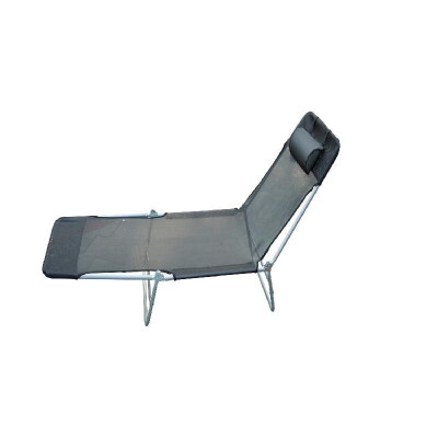 

Aluminum Lightweight Outdoor Patio Folding Chaise Lounge Chair - Charcoal Grey Black