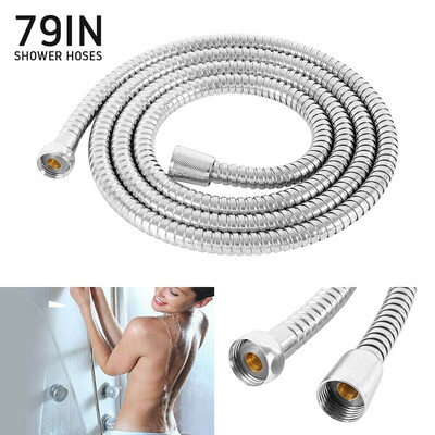 

Willstar Shower Hose 2m EPDM Stainless Steel 79 Inchs Extra Long Chrome Handheld Shower Head Hose Replacement with Brass Nuts