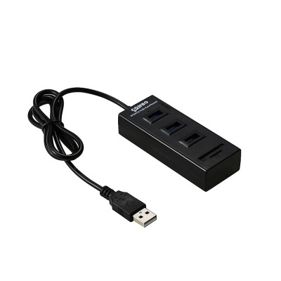 

3 Ports 2FT High Speed Mini Portable USB 20 Hub With 2-Slot Card Reader