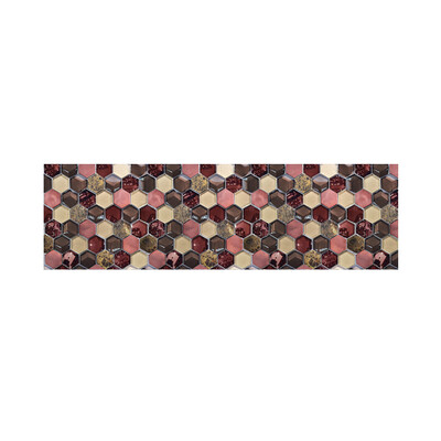 

Simulation Mosaic Wall Sticker PVC Mouldproof Moistureproof Oilproof Self-adhesive Wallpaper for Kitchen Bathroom&Bar