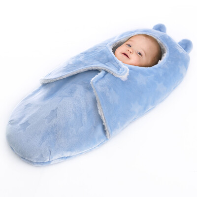 

Baby Swaddle Wrap Soft Warm Flannel Fleece Sleepsack Anti-kicking Sleeping Bag Stroller Blanket For 0-12 Months Baby Girl Boy Pink