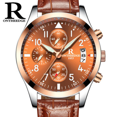 

Men Watch Masculino Genuine Leather Strap Wristwatch Para Hombre Lovers Waterproof Fashion Watch