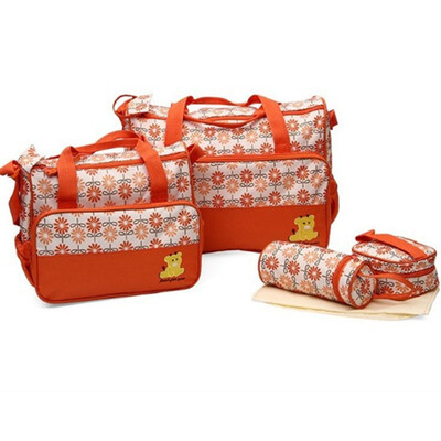 

Diaper Tote Bag 5 pcs Nappy Bag Set Stylish Unisex for Baby Mom Dad Multifunction Large Capacity Travel Handbag Shoulder Bag Inclu