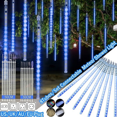 

Willstar 8 Pcs 30CM50CM LED Meteor Shower Rain Lights Waterproof Xmas Decoration Falling String Lights for Wedding Party Garden